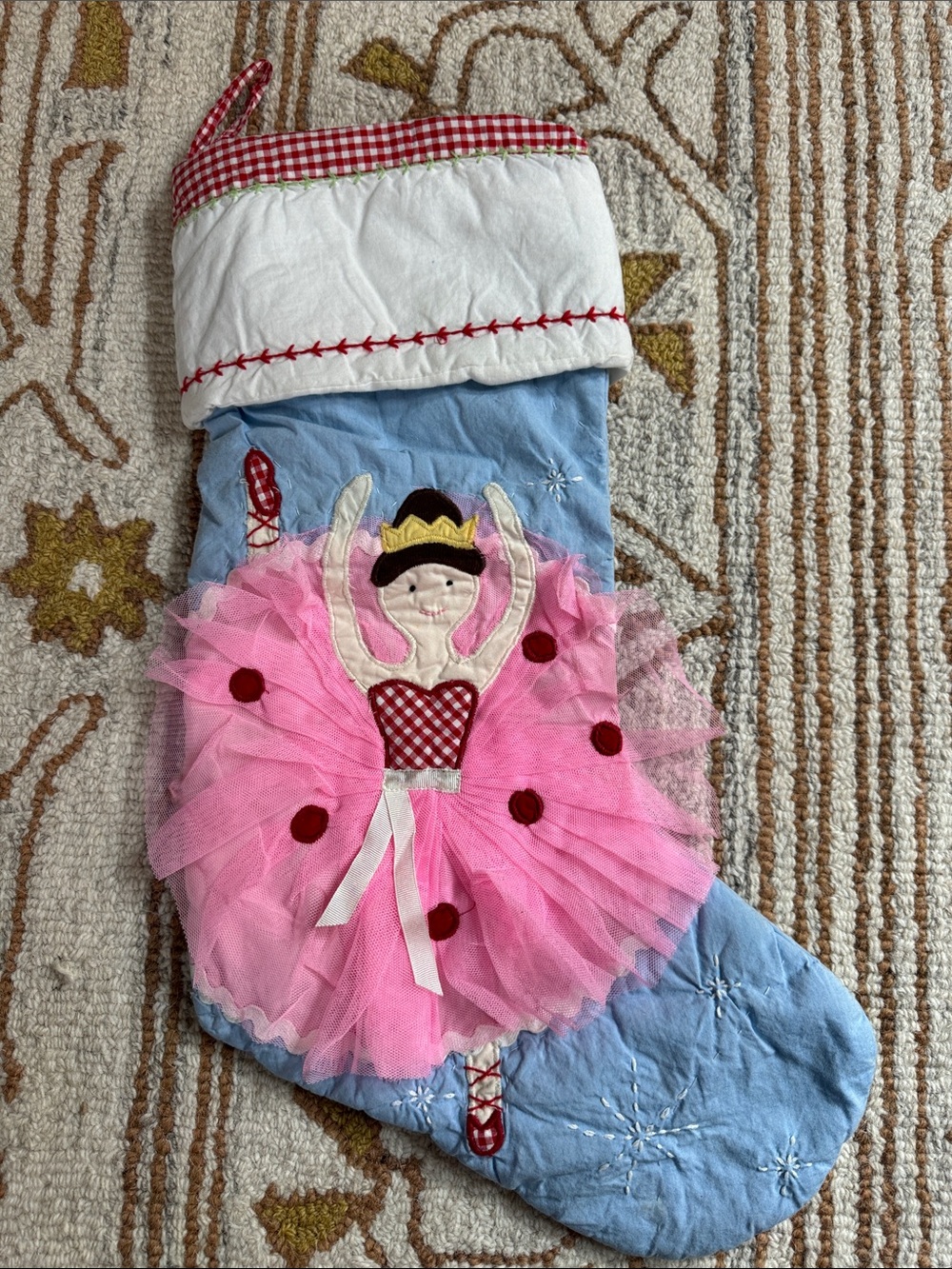 Pottery Barn Kids Pink Ballerina Holiday Christmas Stocking